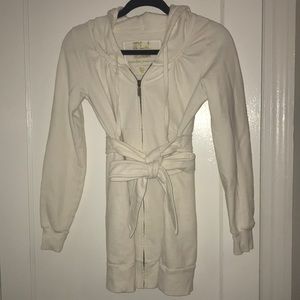 VICTORIAS SECRET Belted zip-up hooded sweatshirt